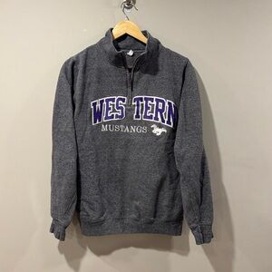 Western University Mustangs Quarter Zip Sweatshirt